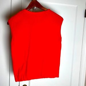 Vintage Cashmere Sleeveless Sweater 60’s Chili Red